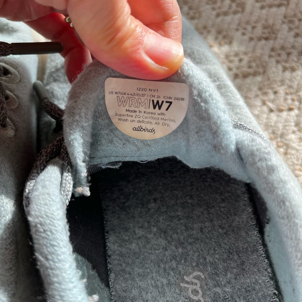 Allbirds Light Green Blue Wool Runners - Picture 3 of 5
